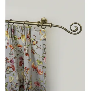 GARESA »ESPERANCA« gold (antikmessingfarben), L:290cm Ø:16mm, Metall, Gardinenstangen, Gardinenstange, rustikale Vorhanggarnitur, verlängerbar, Eisen, Endk. Spirale,