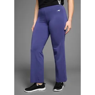 Jazzpants KANGAROOS, Damen, Gr. 92, K + L Gr, blau (navy), Jersey, Obermaterial: 95% Baumwolle, 5% Elasthan, schmal lang, Hosen Jazzpants, Bootcut große Größen