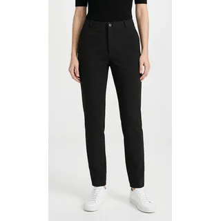 Stoffhose FREEQUENT "FQSOLVEJ-ANKLE-PA", Damen, Gr. M, Länge 30, schwarz, Web, Obermaterial: 76% Viskose, 21% Polyamid, 3% Elasthan, unifarben, figurbetont lang, Hosen Stoffhose, Sommerhose knöchellang im Chino-Stil