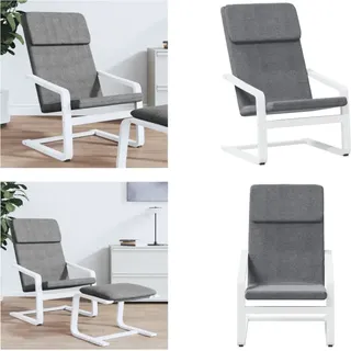 vidaXL Relaxsessel Dunkelgrau Stoff - Relaxsessel - Sessel - Loungesessel - Wohnzimmersessel - Grau