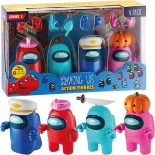 Among Us – Set mit 4 Figuren und Zubehör, 12 cm, Modellnummer AU6230
