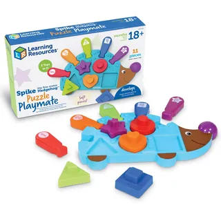 Learning Resources Spike den feinmotorischen Igel, Puzzlebrett Spielkamerad-11 Stück, Alter 18+ Monate Feinmotorspiel, Farbe und Form Erkennung Kleinkind Montessori Spielzeug