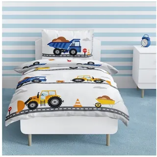 MTOnlinehandel TRAUMHELDEN Babybettwäsche 135x100 Flanell/Biber - 1 Kissenbezug 40x60 + 1 Bettbezug 100x135 cm - Hochwertige Jungen-Bettwäsche (Baumwolle Flanell/Biber, 100 x 135 + 40 x 60)