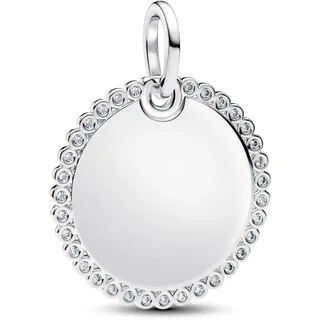 Pandora Runde Gravurplatte Silber 394007C01