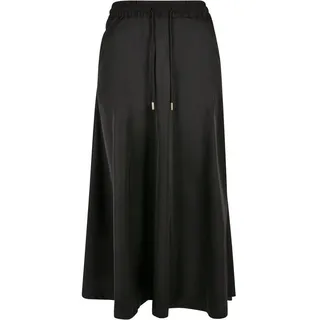 URBAN CLASSICS Ladies Satin Midi Skirt black, XS