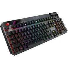 Asus ROG Claymore II Modulare kabellose Gaming-Tastatur, mechanisch, Switch ROG RX Rot, RGB, Tasten aus ABS, abnehmbare Ziffernblock, Mediensteuerung, USB-Anschluss, italienisches Layout, Schwarz