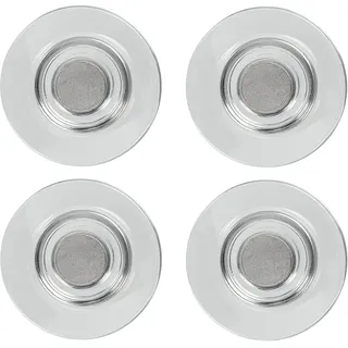NOBO Extra Starke Glas-Whiteboard Magnete, 4 Stück, für Magnetische Glas-Whiteboards & Planer, hält 6 A4-Blätter Papier, zu Hause oder im Büro, 4er Pack, 32mm, Transparent, 1904116
