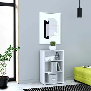 Forte Tempra Bücherregal 54 x 34,8 x 85,5 cm Weiß