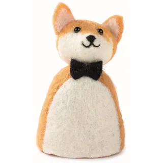 Eierwärmer [ Fuchs mit Fliege ] für den fröhlichen Frühstückstisch - 10cm