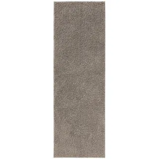 benuta Hochflorteppich Soho Hellgrau 70x200 cm , Kunststoff , Rechteckig , 70x200 cm , pflegeleicht , Teppiche und Böden, Teppiche, Hochflorteppiche & Shaggys