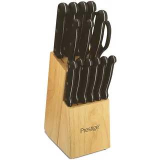 Prestige Stahl-Messerblock 15-Teiliges Set, Hellbraun, 46420