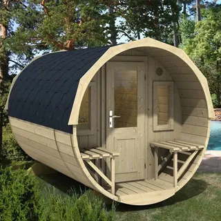 FinnTherm Fasssauna Sam Premium als Bausatz ohne Ofen