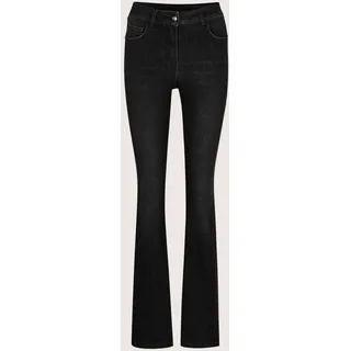Regular-fit-Jeans MADELEINE "Schlaghose Five-Pocket-Jeans im Bootcut-Style", Damen, Gr. 22, N + K Gr, schwarz (schwarz denim), Obermaterial: 83% Baumwolle CO. 15% Polyester PES. 2% Elasthan EL., Modern, Jeans Regular-fit-Jeans