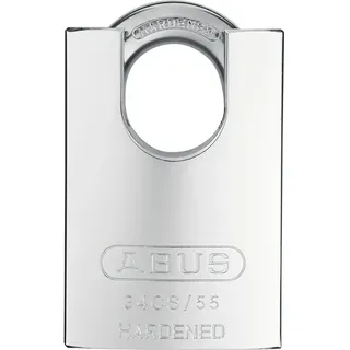 ABUS 34CS/55 Platinum Vorhangschloss Stahl, extra Bügelschutz, inkl. 2 Schlüssel