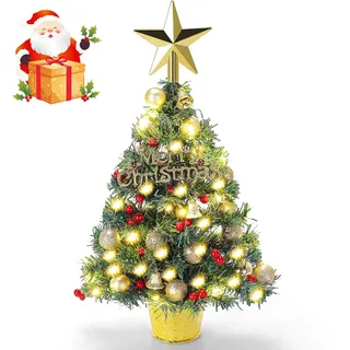 MA3TY klein Weihnachtsbaum künstlich, Mini Christbaum 50cm Tannenbaum Christbaum für Weihnachtstischdekoration mini Tannenbaum deko