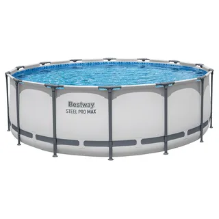 Steel Pro MAXTM Solo Pool ohne Zubehör Ø 427 x 122 cm, lichtgrau, rund