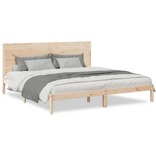 vidaXL Massivholzbett Extra Lang ohne Matratze 180x220 cm - Braun