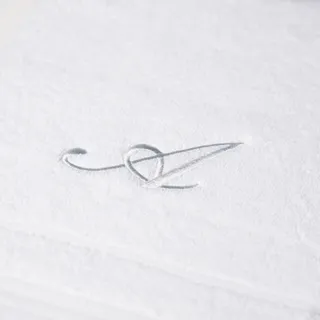 Caleffi Handtuch mit Gästehandtuch aus Baumwolle, weiß Bestickt, 68202