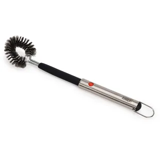 Joseph Joseph GrillOut Hochleistungs BBQ-Reinigungsbürste, Teleskopkopf mit Drahtborsten, Edelstahlgriff, Einfach zu Reinigen