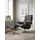 Relaxsessel Mayfair Leder 79 x 102 x 73 cm Grau mit Hocker