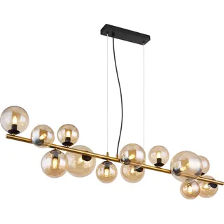 Globo Lighting Hängeleuchte Metall schwarz matt, 13x G9 LED - Schwarz