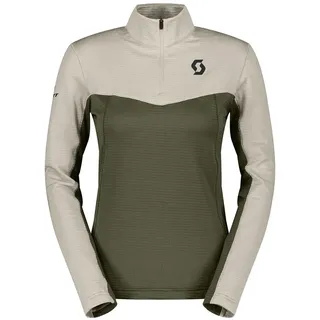 Scott Defined Light Fleece Mit Halbem Reißverschluss - Dust White / Douglas Green - XL