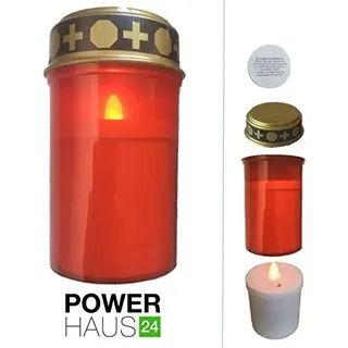 Grablicht LED mit Batterien Rot - Rot