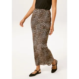 Aniston CASUAL Maxirock im trendigen Leoprint, beige, hellbeige, hellbraun, braun, schwarz