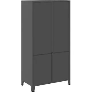 vidaXL Industrial Kleiderschrank Anthrazit 90x50x180 cm Metall - Grau