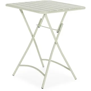 VS Venta-stock Gartenklapptisch Perla 60/60/74 cm Metall , Grün , Quadratisch , 60x74x60 cm , Gartenmöbel, Gartentische, Balkontische