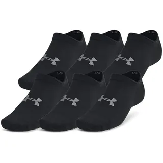 Under Armour Unisex UA Essential No Show 6pk, atmungsaktive Sportsocken, schnelltrocknende Socken mit integrierter Mittelfußstütze 31.5-36.5 EU (S)