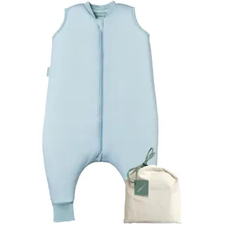 molis&co - Baby Schlafsack mit Füßen 2.5 TOG - Ganzjahres Schlafsack - Babyschlafsack mit Beinen - 100% Baumwolle (Oeko-TEX 100), Winterschlafsack Premium Qualität - Blue Surf (90 cm)