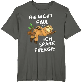 Morgenmuffel Chill Schlafhemd für Mitarbeiter von Sloth Tired T-Shirt