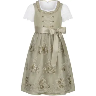 Dirndl NÜBLER "Kinderdirndl Gerhild", Mädchen, Gr. 128, EURO, grün, Obermaterial: 100% Polyester PES., Kleider Dirndl