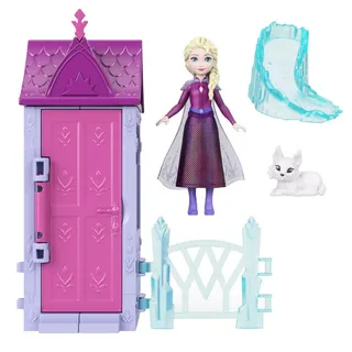 Mattel Disney Die Eiskönigin Arendelle-Spielset mit kleiner Puppe und 5 Überraschungen (JFG24)