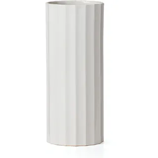 Lenox French Perle Zylindervase, Muschelform, 1 Stück, Weiß