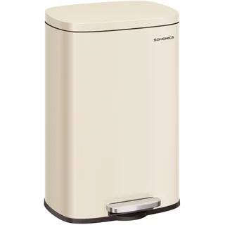 Songmics Mülleimer 50 l Sandbeige