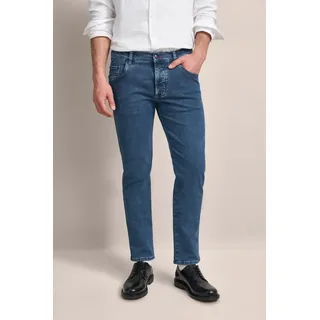 5-Pocket-Jeans BUGATTI "Basic Essentials", Herren, Gr. 35, Länge 32, blau (mittelblau), 92% Baumwolle, 6% Polyester, 2% Elasthan, Jeans 5-Pocket-Jeans, Flexcity-Stretch, Topseller