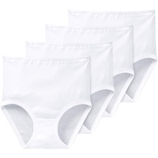 Schiesser Damen Viererpack Taillenslip Unterwäsche, weiß, 44 (3er pack)