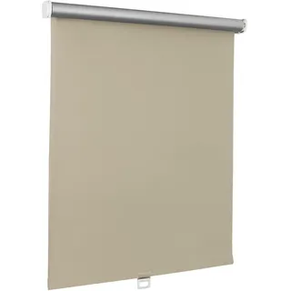 Print Cycero packaging Springrollo Thermo - Mittelzugrollo - Sonnenschutz, Sichtschutz, Blendschutz - 160 x 180 cm beige - Schnapprollo - Verdunkelungsrollo - Stoff Rollo - Thermorollo