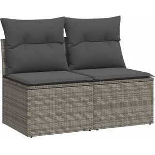 vidaXL Garten-Sofagarnitur 2-tlg. grau