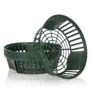 com-four® 6X Pflanzkörbe für Blumenzwiebeln, Anzucht-Pflanzschale | kleiner grüner Zwiebelkorb