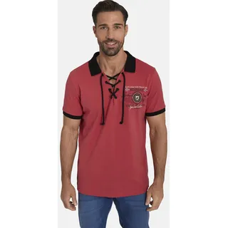 Poloshirt JAN VANDERSTORM "Doppelpack Poloshirt ELJAR", Herren, Gr. 4XL, rot (beige hellrot), Obermaterial: 100% Baumwolle CO., Shirts Poloshirt