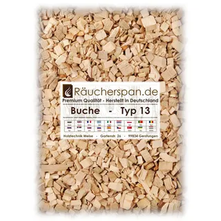 Premium Räucherchips Buche Typ 13 grob 6-12mm für Barbecue und Heißräuchern, 2kg