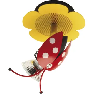 Näve Leuchten Spot MARIENKÄFER mit GU10 Spot MARIENKÄFER mit GU10 Spots - Kinder-Deckenleuchte "Marienkäfer", Strahler im Romantic Style, aus Metall in bunt, 12 x 13 x 12 cm, GU10-Fassung - Bunt