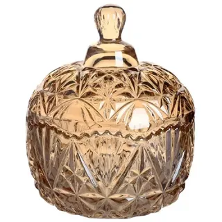 TÜDAZWKA Bonbonglas mit Deckel staubdichte Bonbondose Bonbonbehälter Süßigkeiten Keksglas Glasdose Glasbehälter Aufbewahrungsgläser Zuckerdose für Party Buffet Küche Dekoration (Braun)