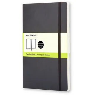Moleskine Notizbuch Classic Collection flexibler Einband ca. DIN A5 blanko, schwarz Softcover 192 Seiten, 1 St.