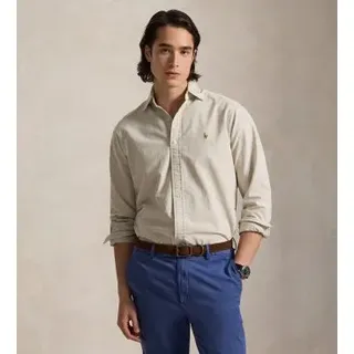 Polo Ralph Lauren für Herren. 710805562501 Das ikonische beige Oxford-Hemd (S), Lässig, Baumwolle, Langarm