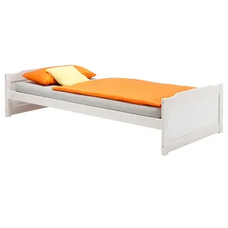 Idimex Einzelbett Fritz 90X200 Cm , Weiß , Holz , Vintage , 90x200 cm , FSC Mix , Schlafzimmer, Betten