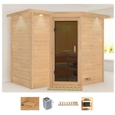 Bild Sauna »Sanna 2«, (Set), 9-kW-Ofen mit integrierter Steuerung beige